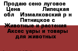 Продаю сено луговое! › Цена ­ 5 000 - Липецкая обл., Измалковский р-н, Пятницкое с. Животные и растения » Аксесcуары и товары для животных   